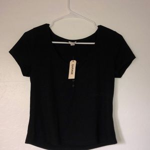 BRAND NEW garage black shirt with buttons!!